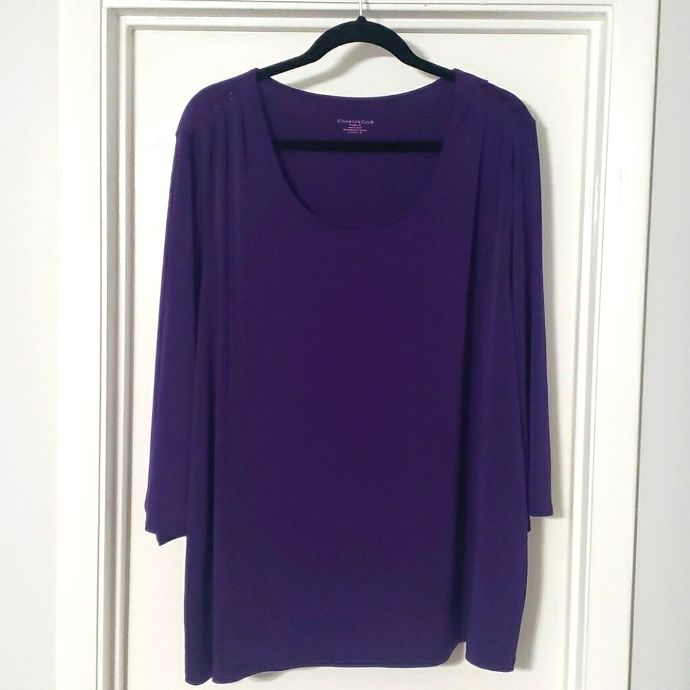 Deep violet womens blouse.